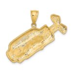 14K 2-D Large Polished Golf Bag Charm - Image 4