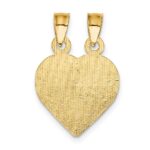 14K BOY/GIRL FRIEND 2-Piece Break-apart Heart Charm - Image 4