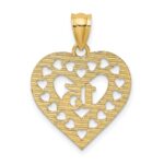 14K 15 in Cut-out Heart Charm - Image 3