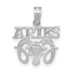 14k White Gold ARIES Zodiac Charm