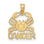 14K CANCER Zodiac Charm