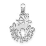 14k White Gold SAGITTARIUS Zodiac Charm