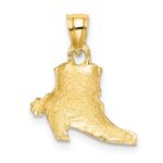 14k and White Rhodium Cowboy Boot with Spur Charm - Image 4
