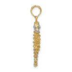 14K with White Rhodium 3-D Seahorse Charm - Image 2