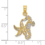 14K with White Rhodium Starfish and Seahorse Charm - Image 3