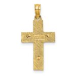 14K Two-Tone Latin Crucifix Charm - Image 4