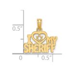 14k I HEART MY SHERIFF Charm - Image 3
