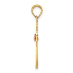 14K Two-Tone Claddagh Cross Charm - Image 2