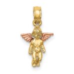 14K Two-Tone 3-D Mini Guardian Angel Charm