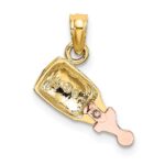 14k Two-Tone Baby Bottle Charm - Image 4