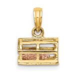14K Two-Tone Moveable 3-D Pink Lobster In Trap Charm - Image 3