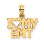 14k I HEART MY EMT Charm