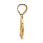 14k Two-Tone #1 GRANDMA In Heart Frame Charm - Image 2