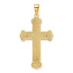 14K Two-tone Textured Crucifix Charm - Image 3