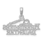 14k White Gold FIREFIGHTER'S DAUGHTER Charm - Image 4