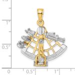 14k Two-tone 3-D Moveable Sextant Charm - Image 3