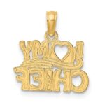 14k I LOVE MY CHIEF Charm - Image 4