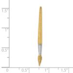 14K and White Rhodium  3-D Water Paint Brush Charm - Image 3