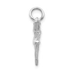 14K White Gold Polished 3-D Ballerina Charm - Image 2