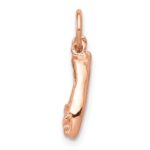 14K Rose Gold Polished 3-D Moveable Ballet Slippers Charm - Image 2