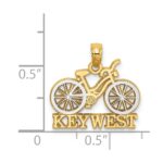 14k with White Rhodium KEY WEST Bicycle Charm - Image 4