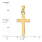 14k Polished Cross Pendant - Image 3