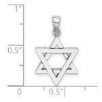 14K White Gold Star Of David Charm - Image 3