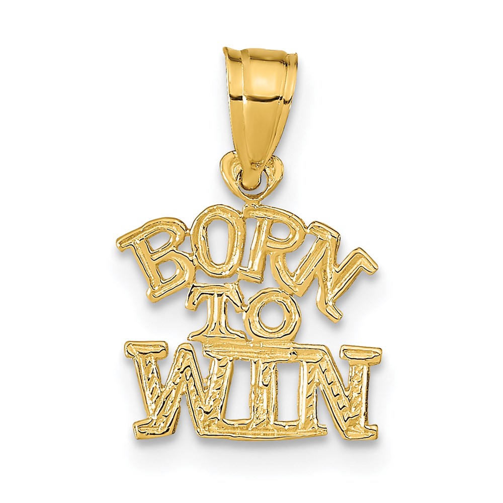 K9758.jpg 14K BORN TO WIN Pendant - Image 1