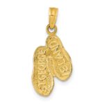14K ST. GEORGE ISLAND Reversible Flip Flops Pendant - Image 3