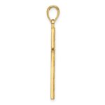 14K Polished Beaded Cross Pendant - Image 2