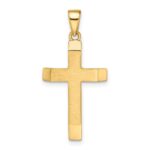 14k Satin/Polished Beveled Medium Latin Cross Pendant