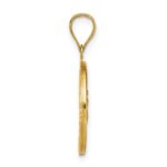 14K with Rose and White Rhodium Polished Baguette CZ Our Lady of Guadalupe Round Pendant - Image 2