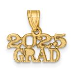 14k Polished 2025 GRAD Charm
