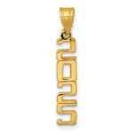 14K Polished Vertical 2025 Charm
