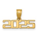 14K Polished Horizontal 2025 Charm