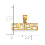 14K Polished Horizontal 2025 Charm - Image 4