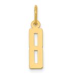 14k Small Elongated Number 8 Charm