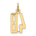 14k Small Elongated Number 48 Charm - Image 3