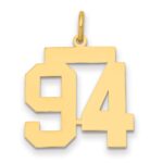 14k Medium Polished Number 94 Charm