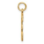 14k Large Brushed Diamond-cut Number 3 Charm - Image 2