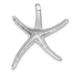 Sterling Silver Rhodium-plated Polished Starfish Slide - Image 3