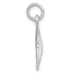 Sterling Silver Rhodium-plated Polished Sand Dollar Pendant - Image 2