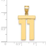 14k Large Polished Number 11 Charm - Image 2
