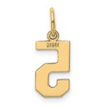 14k Small Polished Number 5 Charm - Image 3