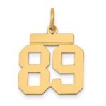 14k Small Polished Number 89 Charm
