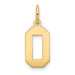 14k Small Satin Number 0 Charm - Image 3
