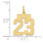 14k Small Satin Number 23 Charm - Image 4