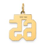 14k Small Satin Number 65 Charm - Image 3