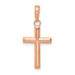 14K Rose Gold Small Cross Pendant