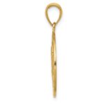 14k Polished and Satin Solid Saint Christopher Medal Pendant - Image 2